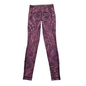 Lululemon Swift Speed Leggings Size 6 (26x28) High-Rise Fluoro Purple Tie Dyed